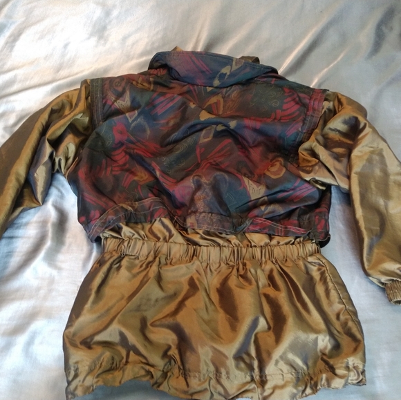 80s Granny Shoulder Pad Windbreaker Bocoo Size 8 Jacket - Picture 5 of 10
